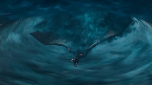 A dragon emerging in Dragon's Dogma 2.