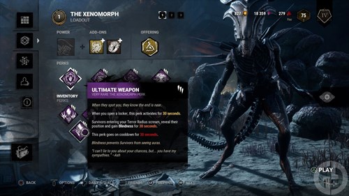 Ultimate Weapon, a Xenomorph Killer Perk in DBD